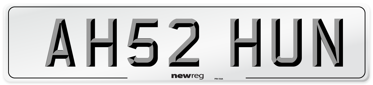 AH52 HUN Number Plate from New Reg